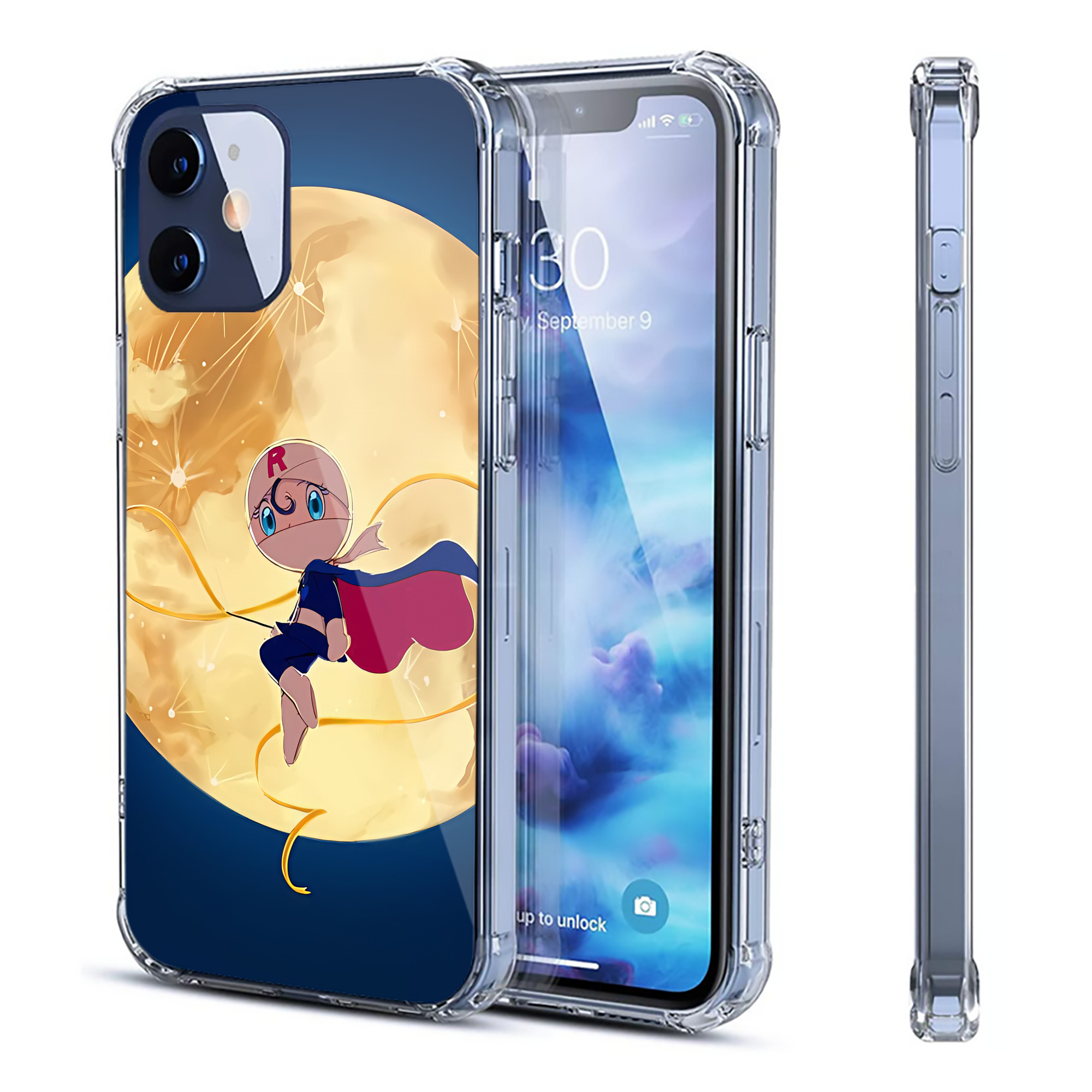 （画像用） アンパンマン Anpanman 【iPhone 12シリーズ対応】透明スマホケース（クリアソフトケース）